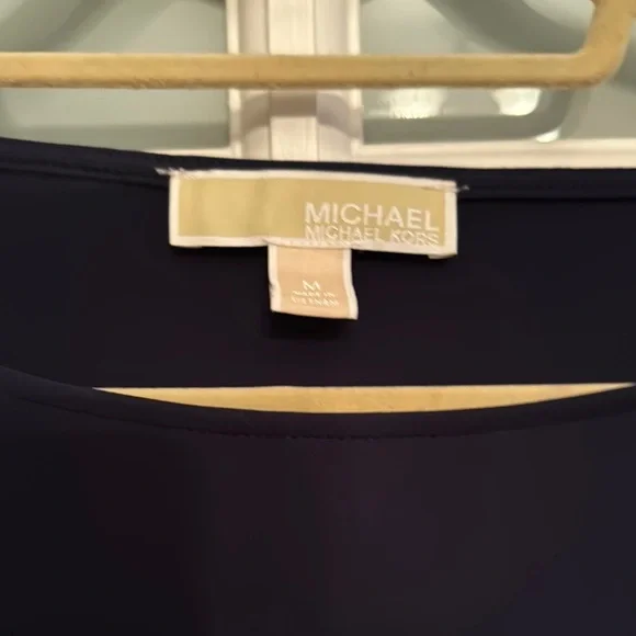 Michael Kors Blue Boxy Blouse Relaxed Fit - Picture 3 of 6